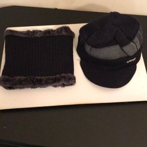 Beanie cap and scarf set